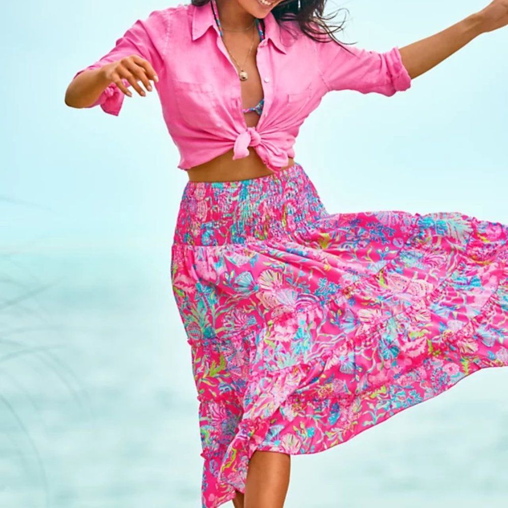 NWT Lilly Pulitzer Deavan Midi Skirt  Size Small